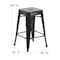 Flash Furniture 24" Black Metal Stool-Teak Poly Seat CH-31320-24-BK-PL2T-GG - alternate 7